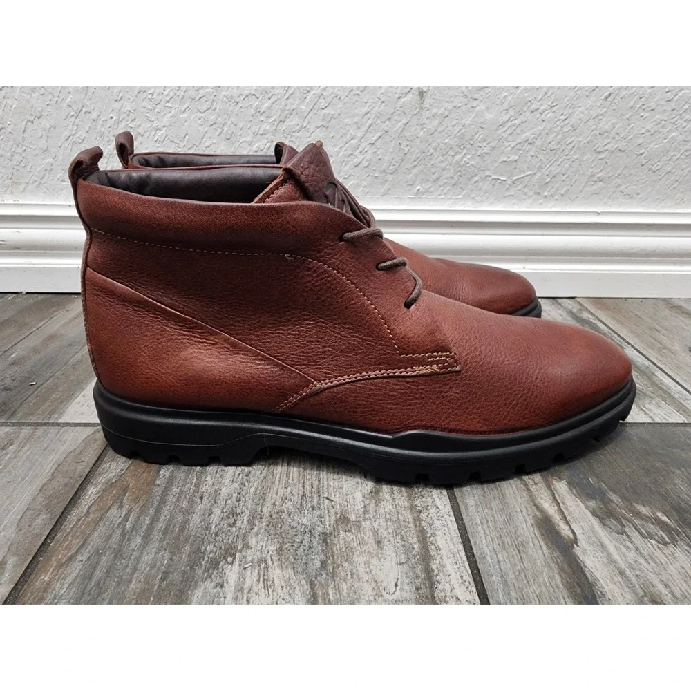 ECCO Citytray Avant M Whisky Brown Leather Shoes SIZE 9/9.5
